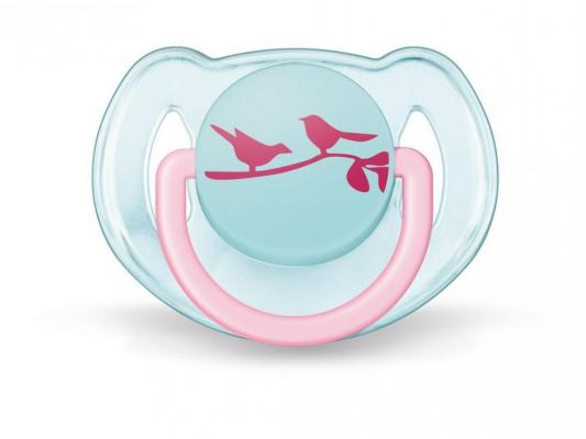Пустышка ортодонтическая Avent Дизайн для девочки от 6 месяцев силикон голубой SCF172/15