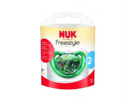 Соска ортодонтическая NUK NUK Freestyle для сна 2 шт от 1 месяца силикон