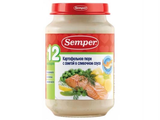 Пюре Semper Картофельное с семгой в сливочном соусе с 12 мес. 190 гр.