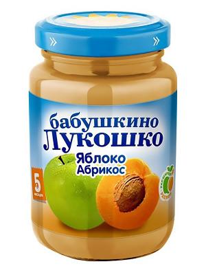 Пюре Бабушкино Лукошко Яблоко, абрикос с 5 мес. 200 гр.