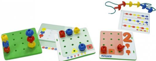 Развивающая игрушка Miniland Обучающий чемоданчик Мозаика с заданиями 02709