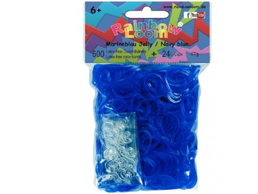 Резинки для плетения Rainbow Loom гелевые Темно-синий 20884 от 6 лет 600 шт