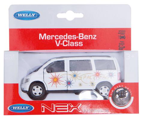 Автомобиль Welly MB V-CLASS 1:34-39 белый