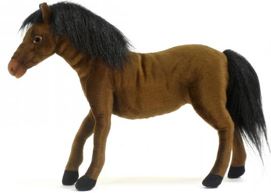 Мягкая игрушка лошадь Hansa гнедая искусственный мех коричневый 37 см 5635