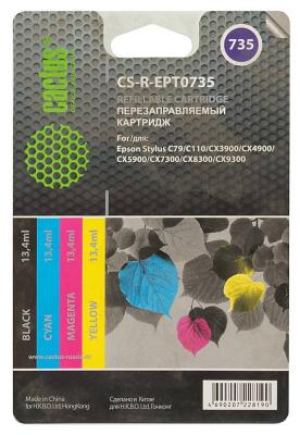 Картридж CACTUS CS-R-EPT0735 для Stylus С79/C110/СХ3900/CX4900/CX5900/CX7300 цветной 4шт