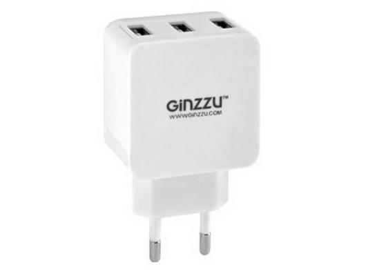 Сетевое зарядное устройство Ginzzu GA-3315UW 5В/3.1A белый