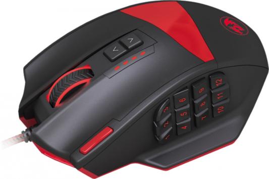 Мышь проводная Defender ReDragon Foxbat чёрный красный USB 70346