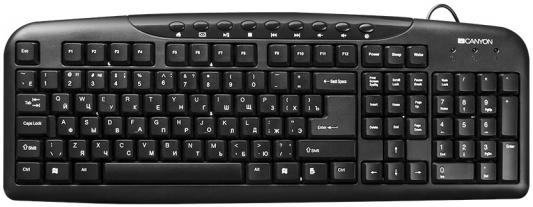 Клавиатура Canyon CNE-CKEY2 USB черный