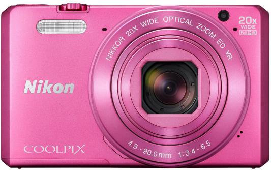 Фотоаппарат Nikon CoolPix S7000 16Mp 20x Zoom розовый