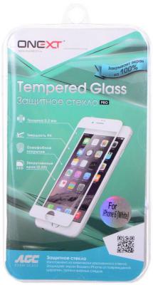 Защитное стекло ударопрочное Onext с белой рамкой для iPhone 6 0.3 мм 29020