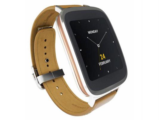 Смарт-часы ASUS ZenWatch WI500Q серебристо-коричневый