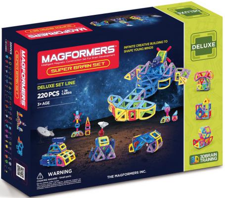 Магнитный конструктор Magformers Super Brain Up set 220 элементов 63088