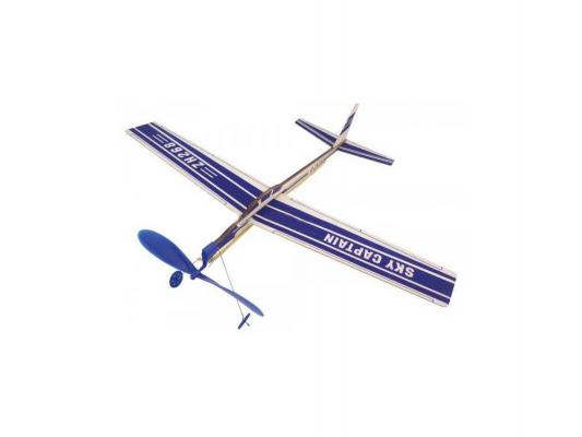 Планер ZT Model Воздушный капитан синий 33.5 см XA04401, резиномоторная модель
