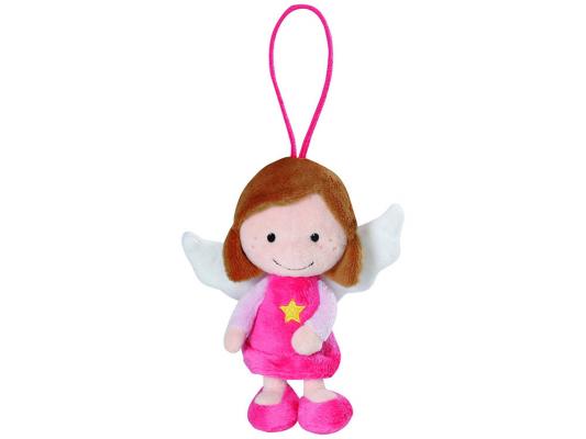 Мягкая игрушка ангелочек Nici Ангел-хранитель, с петелькой плюш розовый 15 см 37329