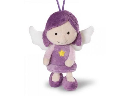 Мягкая игрушка ангелочек NICI Ангел-хранитель, с петелькой плюш фиолетовый 15 см 37330