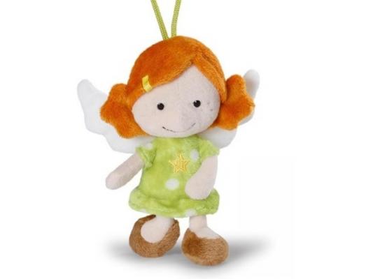 Мягкая игрушка ангелочек NICI Ангел-хранитель, с петелькой плюш зеленый 15 см 37332