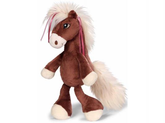 Мягкая игрушка лошадь Nici Вельвет плюш коричневый 15 см 37846