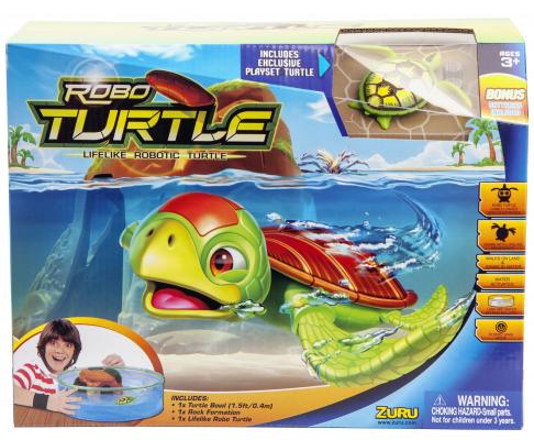 Интерактивная игрушка ZURU РобоЧерепашка и аквариум с островом от 3 лет разноцветный 25159