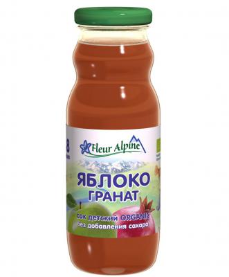 Сок Fleur Alpine Organic Яблоко гранат с 8 мес. 200 мл.