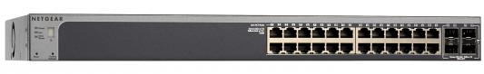 Коммутатор Netgear GS728TX-100NES управляемый 24 порта 10/100/1000Mbps 2хSFP