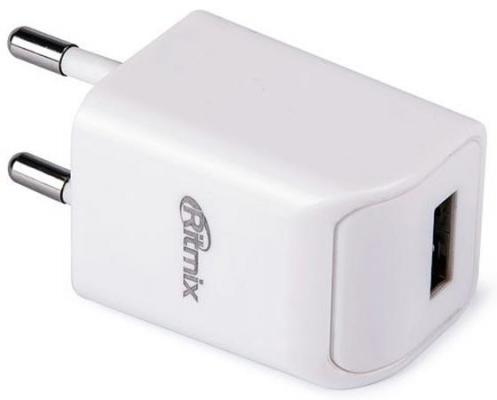 Сетевое зарядное устройство Ritmix RM-111 USB 1A белый