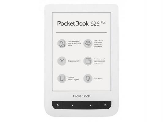 Электронная книга PocketBook 626 Plus 6" E-Ink HD Carta 4Gb 1024x758 Touch SD белый