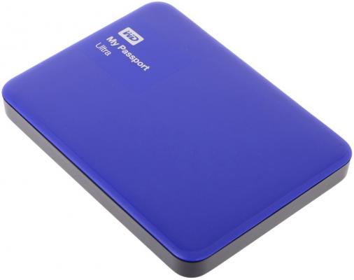 Внешний жесткий диск 2.5" USB3.0 500Gb Western Digital My Passport Ultra WDBBRL5000ABL-EEUE синий