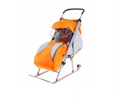 Санки-коляска Ника Детям 4 до 25 кг сталь оранжевый НД4_Син