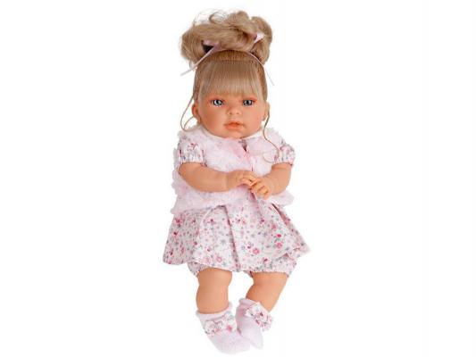 Кукла Munecas Antonio Juan Лучия в розовом 37 см мягкая говорящая смеющаяся 1557Р