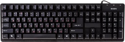 Клавиатура Sven Standard 301 USB + PS/2 черный