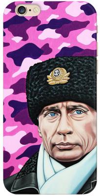 Чехол (клип-кейс) Deppa Art Case Person Путин шапка для iPhone 6 розовый 100008