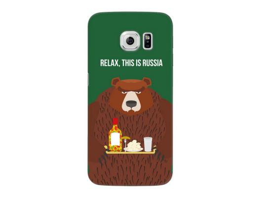Чехол Deppa Art Case и защитная пленка для Samsung Galaxy S6 edge, Патриот_Медведь,