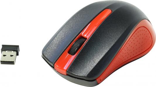 Мышь беспроводная Oklick 485MW чёрный красный USB
