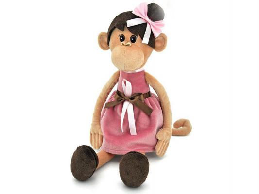 Мягкая игрушка обезьянка ОРАНЖ Мягкая игрушка Оранж Обезьянка Мила, 28 см. искусственный мех розовый коричневый бежевый 28 см