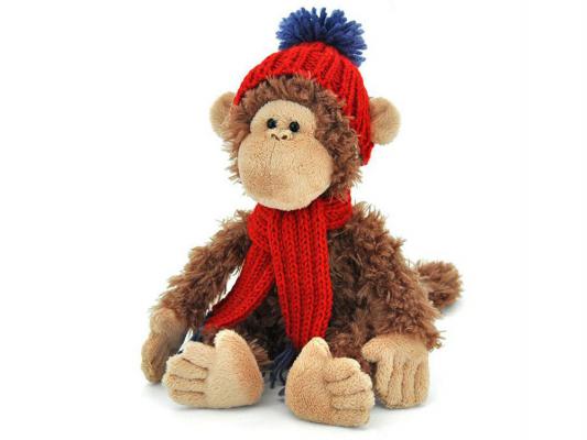 Мягкая игрушка обезьянка ОРАНЖ Тёпа искусственный мех текстиль коричневый 20 см ОS097/20