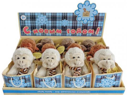 Мягкая игрушка обезьянка Fluffy Family 681154 плюш бежевый 12 см