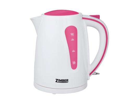 Чайник Zimber ZM-10845 2200 Вт белый розовый 1.7 л пластик