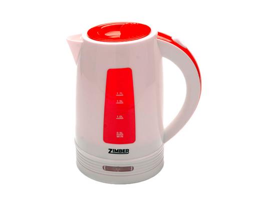 Чайник Zimber ZM-10849 2200 Вт 1.7 л пластик белый красный