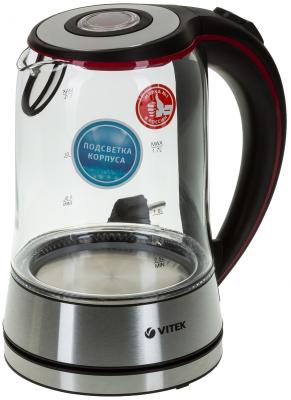 Чайник Vitek VT-7009 TR 2150 Вт серебристый 1.7 л металл/стекло