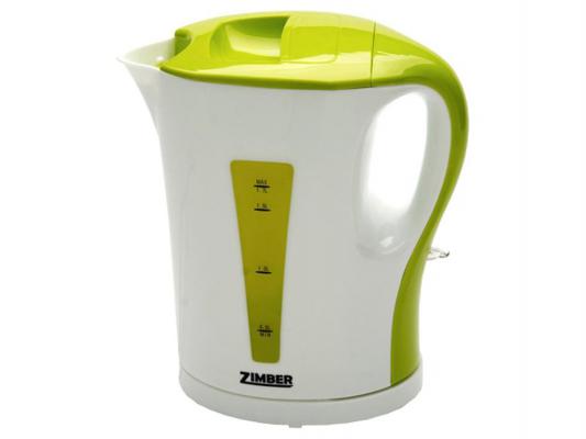 Чайник Zimber ZM-10857 2200 Вт белый зелёный 1.5 л пластик