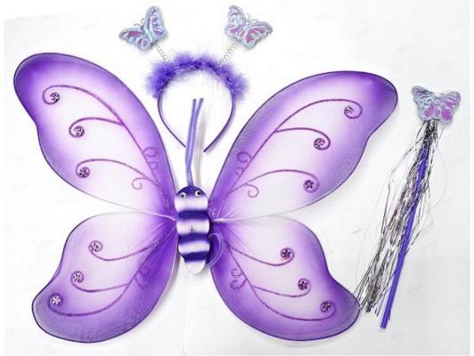 Крылья Новогодняя сказка Бабочка 40 см, ободок, палочка до 5 лет 971251