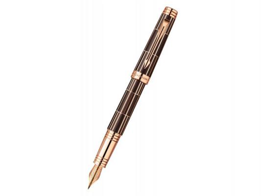 Ручка перьевая Parker Premier Luxury F565 Brown PG перо F коричневый 1876376