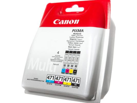 Картридж Canon CLI-471 BK/C/M/Y для MG5740 MG6840 цветной 0401C004