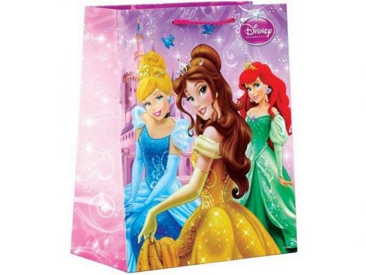 Пакет подарочный Весёлый Праздник Disney Принцессы 33x46х20 см CLRBG-DP-03