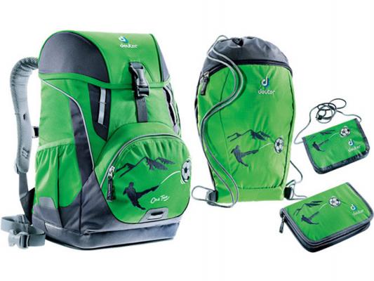 Школьный рюкзак ортопедический Deuter OneTwo + сумка для сменной обуви, пенал и кошелек 20 л зеленый 3830015-2015/SET2