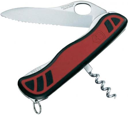 Нож перочинный Victorinox Sentinel One Hand 0.8321.MWC 111мм с фиксатором 3 функции красно-черный