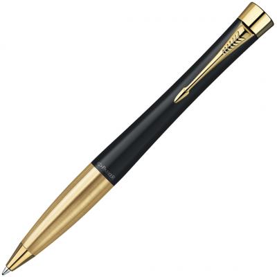 Шариковая ручка поворотная Parker Urban K200 Muted Black GT синий M S0767040