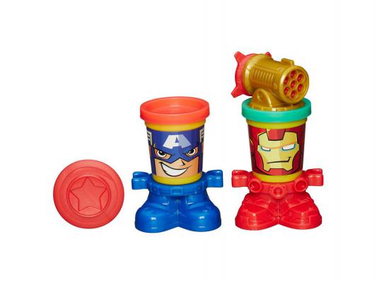 Набор для творчества Hasbro Play-Doh Герои Марвел Железный Человек и Капитан Америка от 3 лет B0745