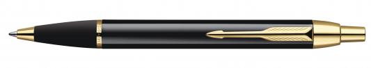 Шариковая ручка автоматическая Parker IM Metal K221 Black GT синий 0.5 мм S0856440
