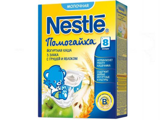 Каша Nestle "Помогайка" молочная йогуртная 3 злака с грушей и яблоком с 8 мес. 200 гр.